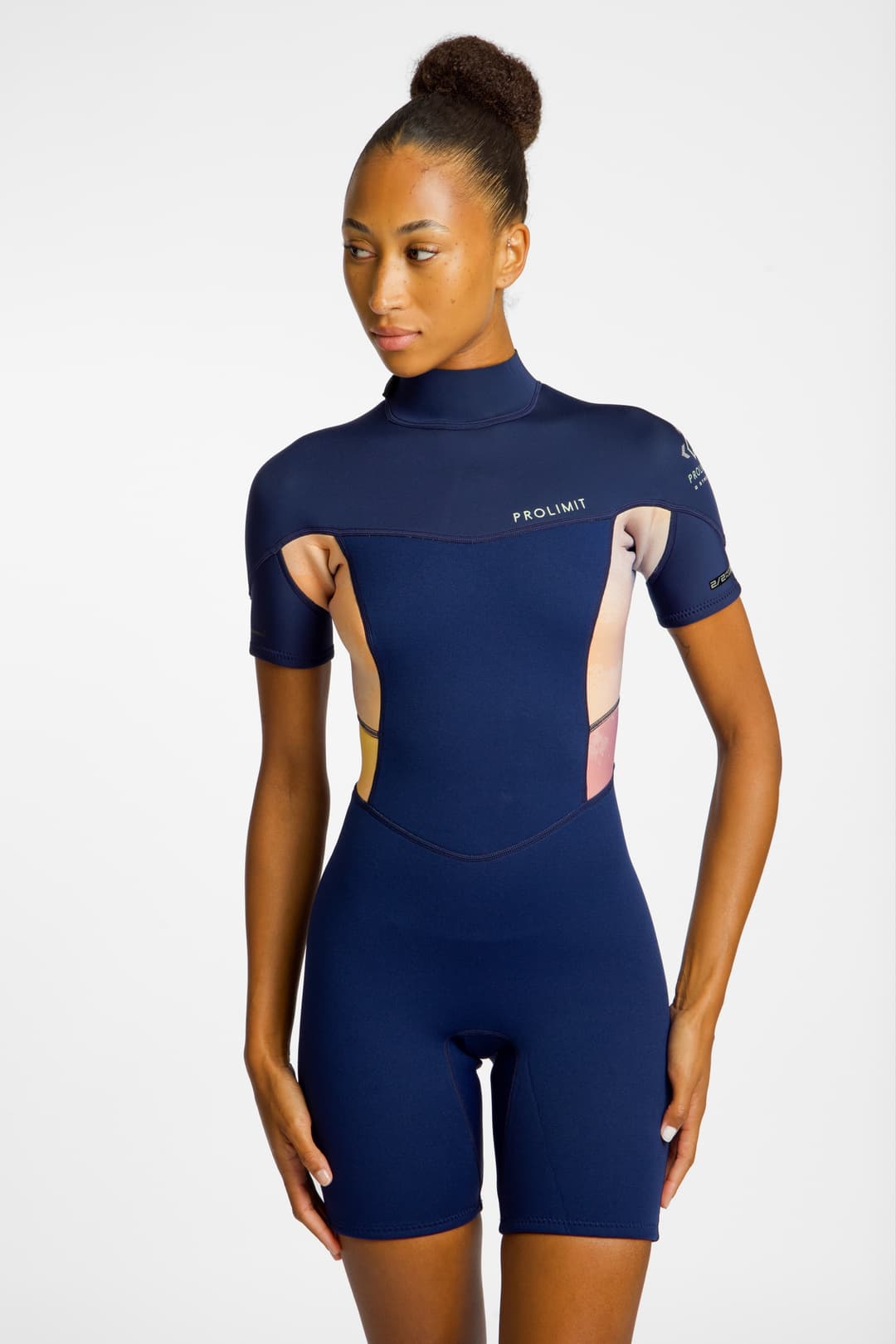 PROLIMIT Fire Shorty V-Zip 2/2 mm Damen Neoprenanzug Blau, Damen, Größe: L
