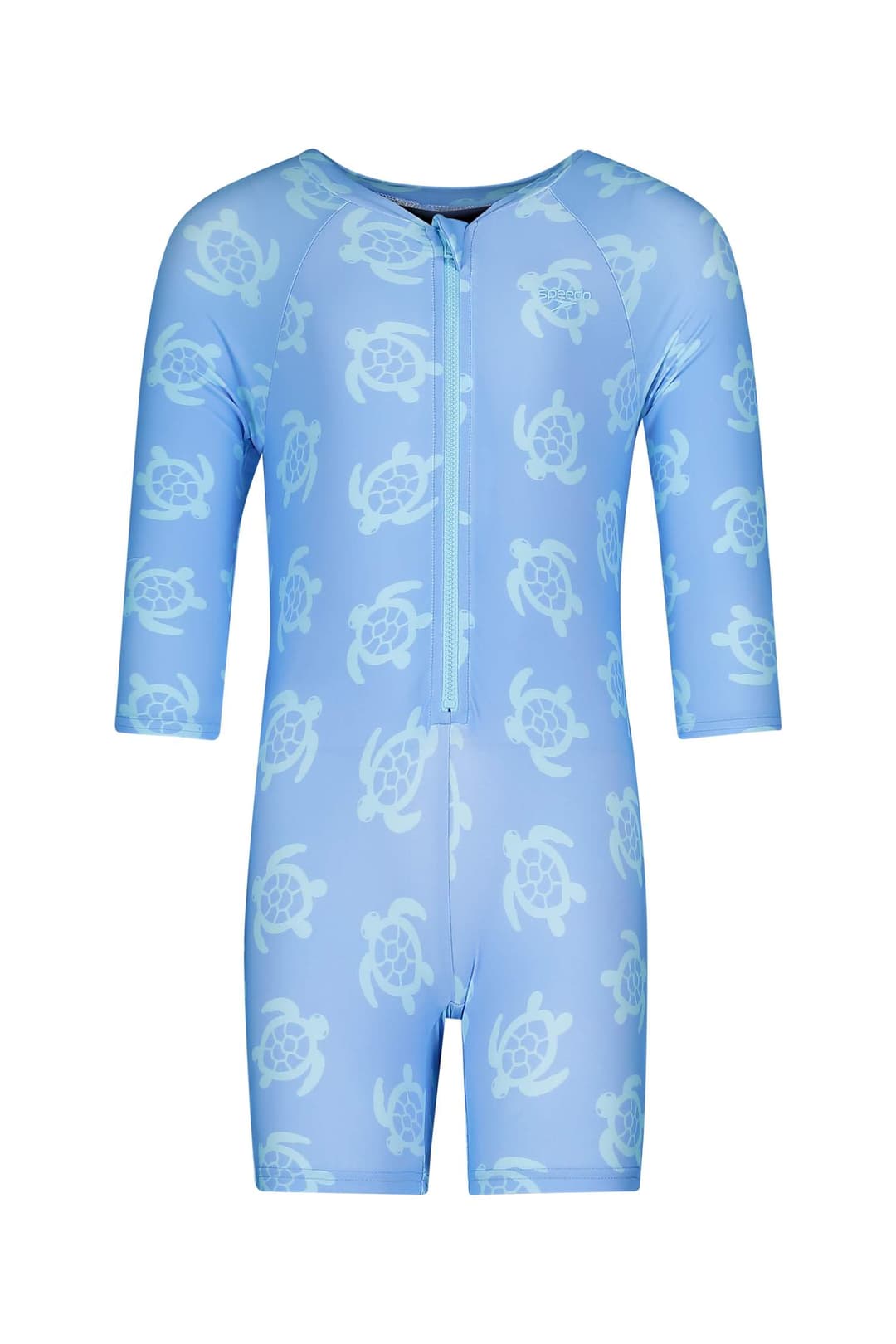 speedo Print Zip Longsleeve Kleinkind Badeanzug Blau, , Größe: 98
