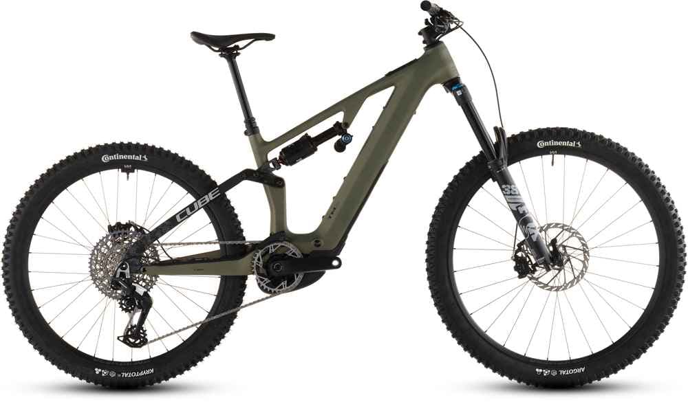 CUBE AMS Hybrid ONE77 C:62 TM 600X 27.5/29 E-Mountainbike Grün, Herren, Größe: L