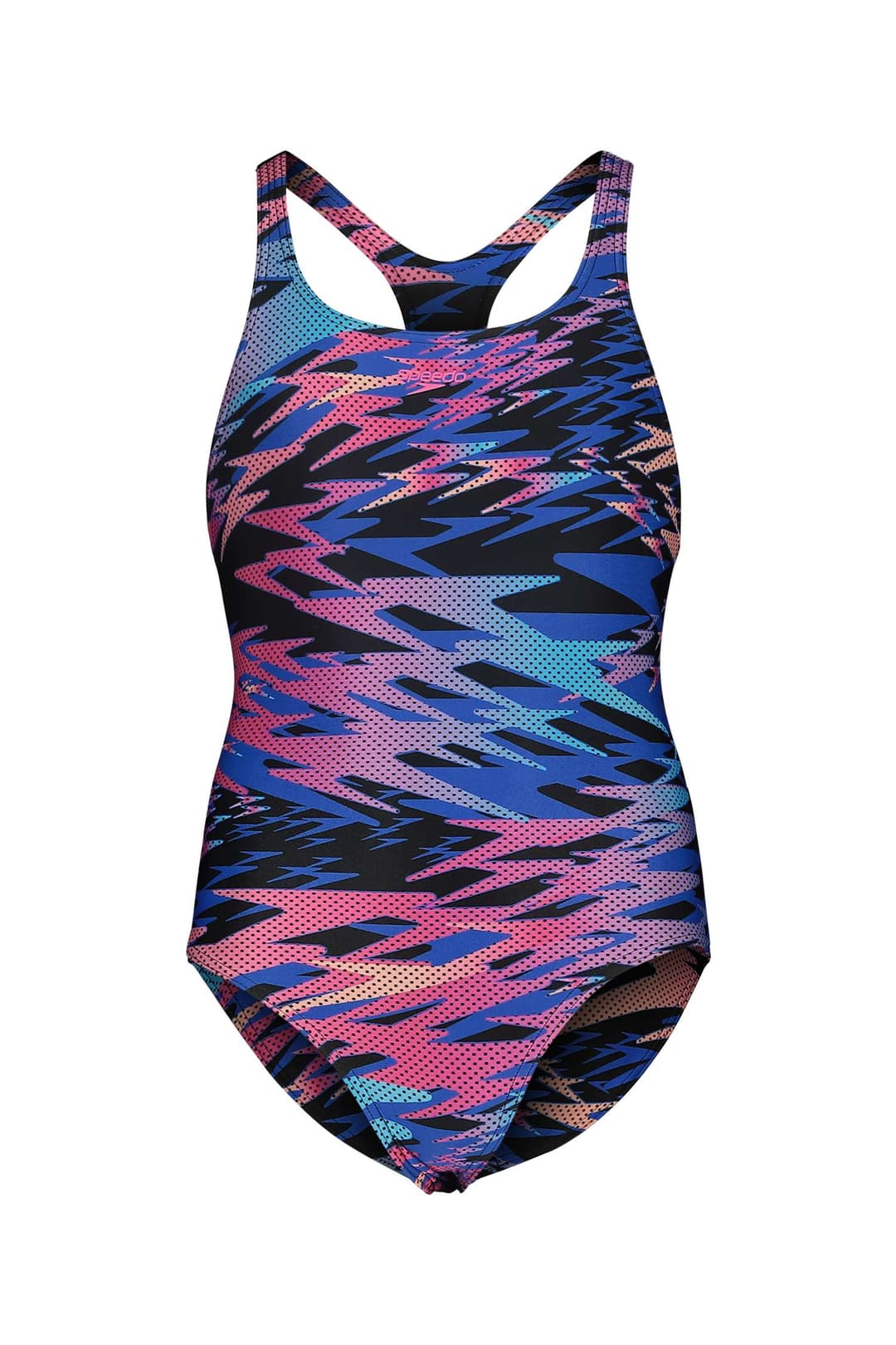 speedo Hyperboom Print Medalist Mädchen Badeanzug Blau, , Größe: 140