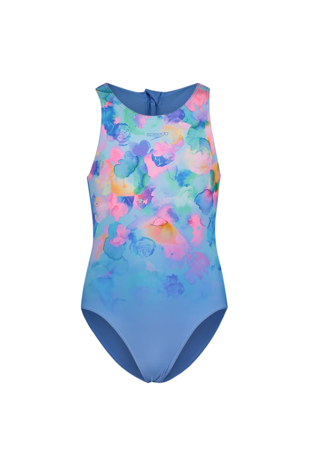 speedo Hydrasuit Print Mädchen Badeanzug Blau, , Größe: 152