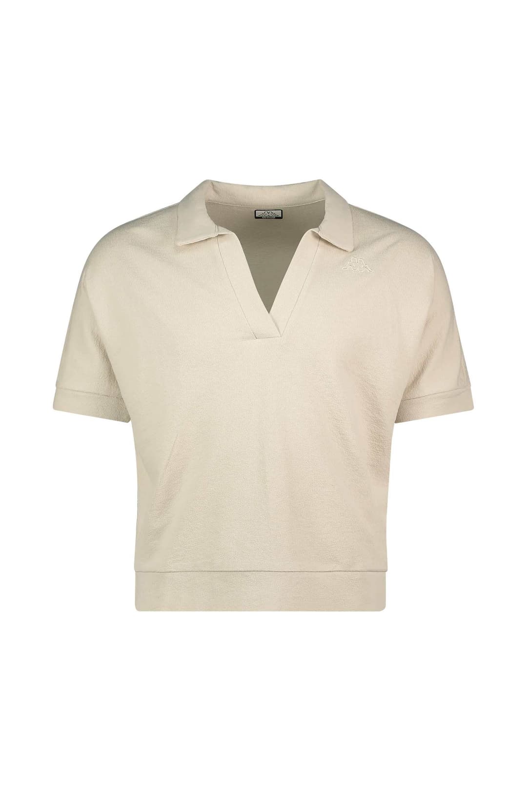 Kappa Irene Jacquard Damen Poloshirt Beige, Damen, Größe: XXL