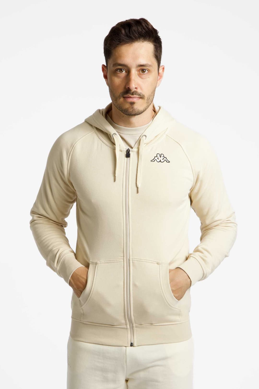 Kappa Logo Jackus Herren Trainingsjacke Beige, Herren, Größe: XXL