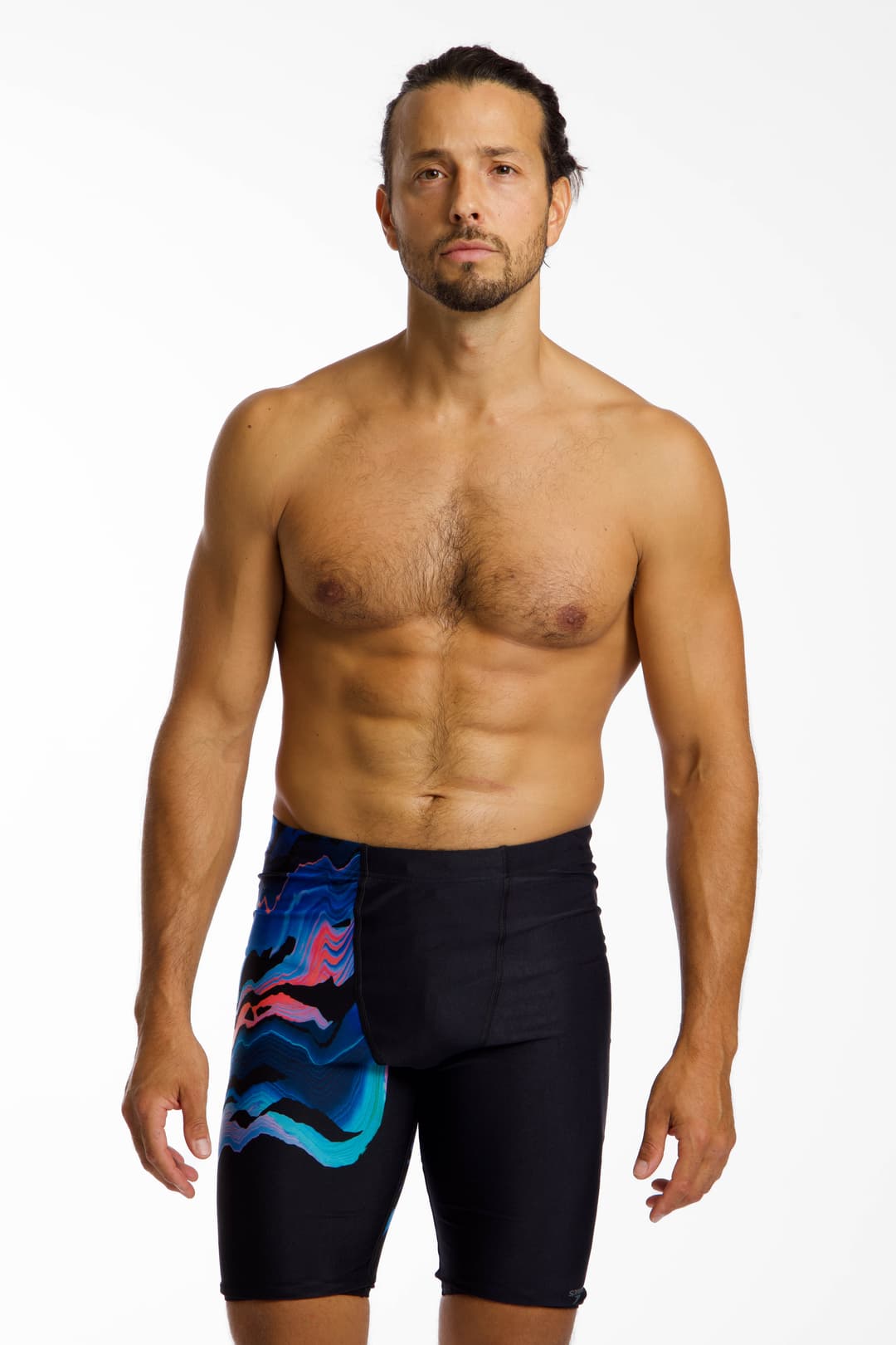 speedo Club Training Placement Printed Jammer Herren Badehose Schwarz, Herren, Größe: 46