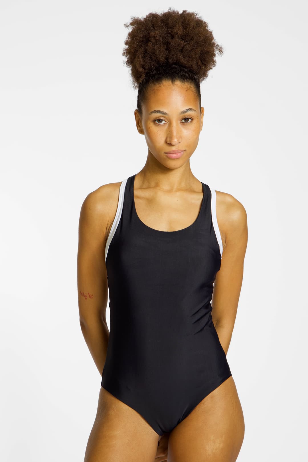speedo Colourblock Racerback Damen Badeanzug Schwarz, Damen, Größe: 44