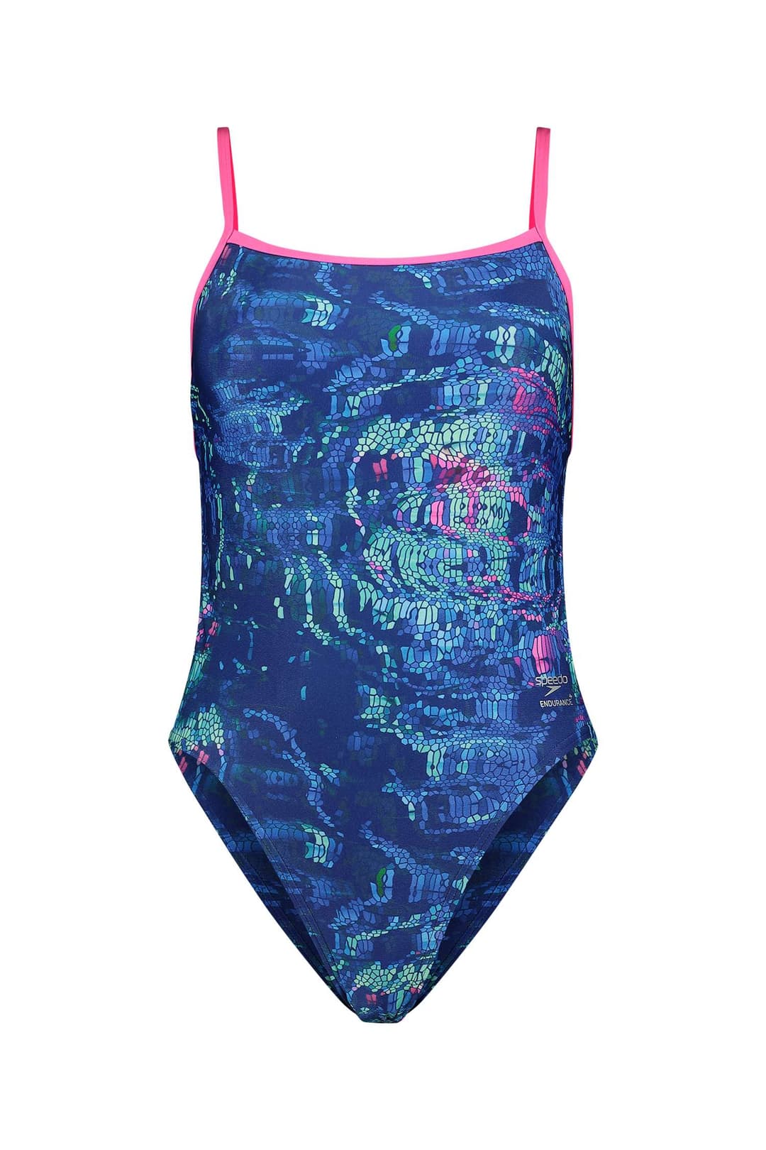 speedo Club Training 2.0 Vanquisher Printed V-Back Damen Badeanzug Blau, Damen, Größe: 40