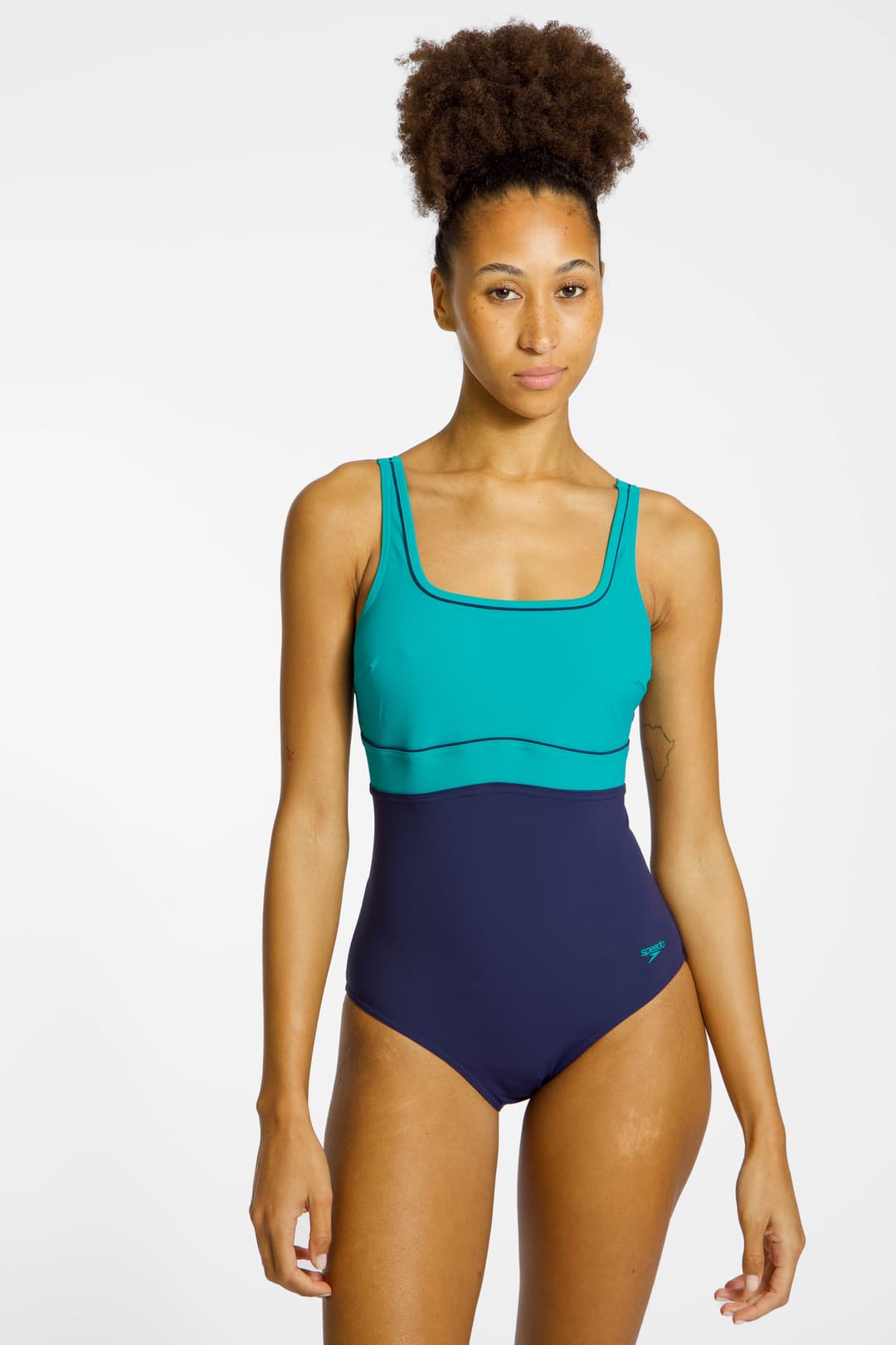 speedo Solid Contour Eclipse Damen Badeanzug Grün, Damen, Größe: 38