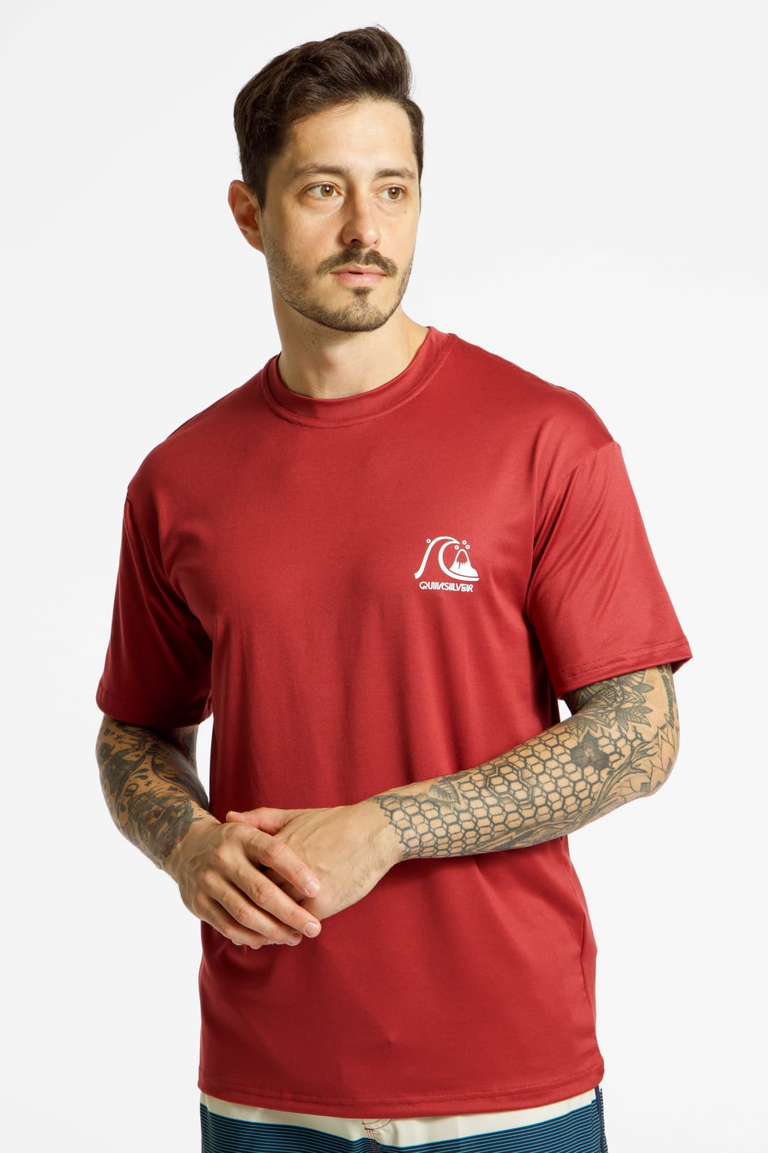 Quiksilver DNA Surf 50+ Herren Lycra Shirt Rot, Herren, Größe: XL
