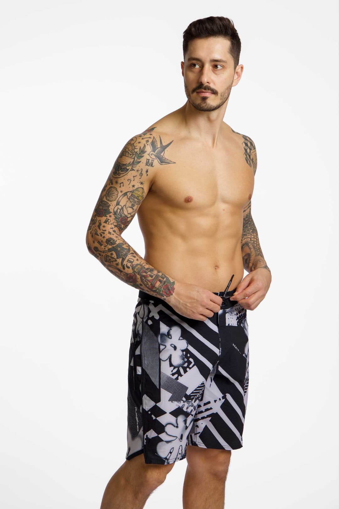 Quiksilver Highline Printed 20" Herren Badeshort Schwarz, Herren, Größe: 31