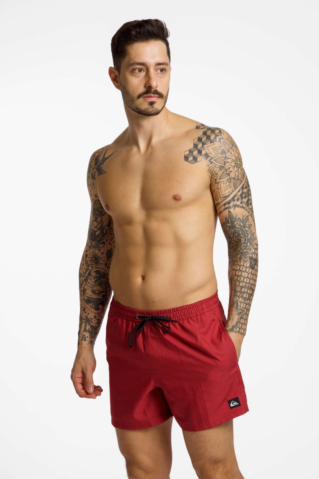 Quiksilver Everyday Deluxe 15" Herren Badeshort Rot, Herren, Größe: M