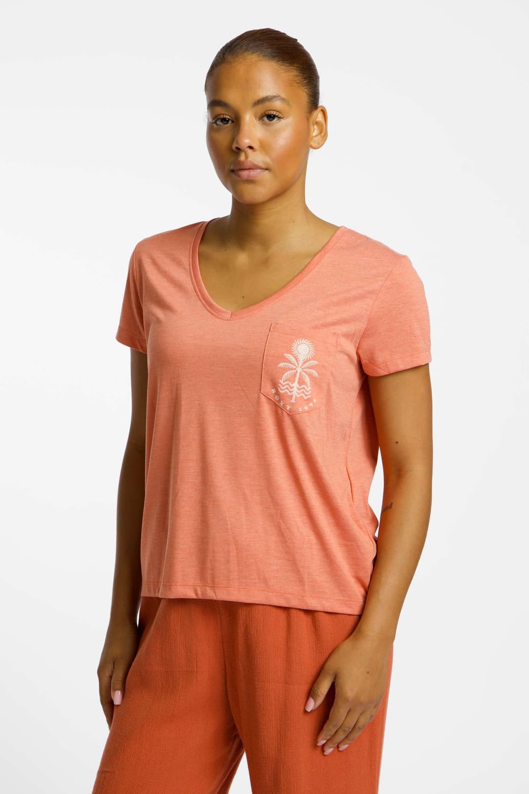 Roxy Laguna Green Damen T-Shirt Orange, Damen, Größe: L