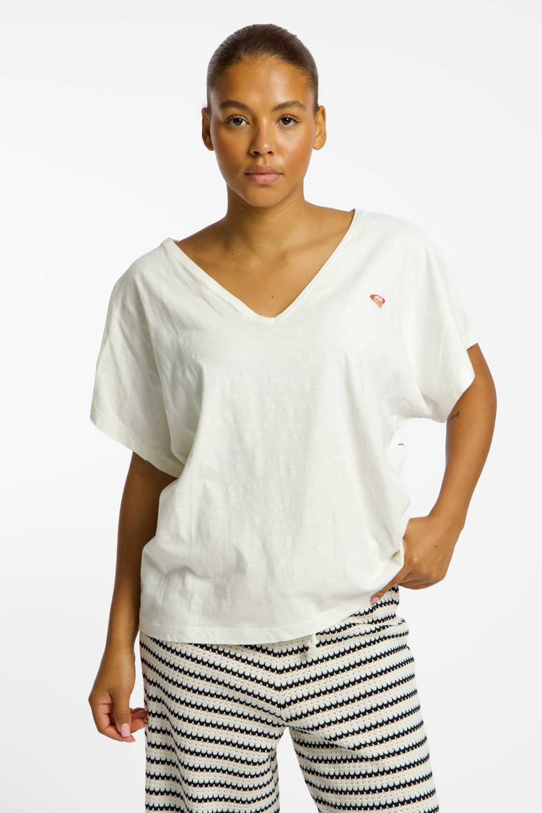 Roxy Nightfall Damen T-Shirt Weiss, Damen, Größe: M