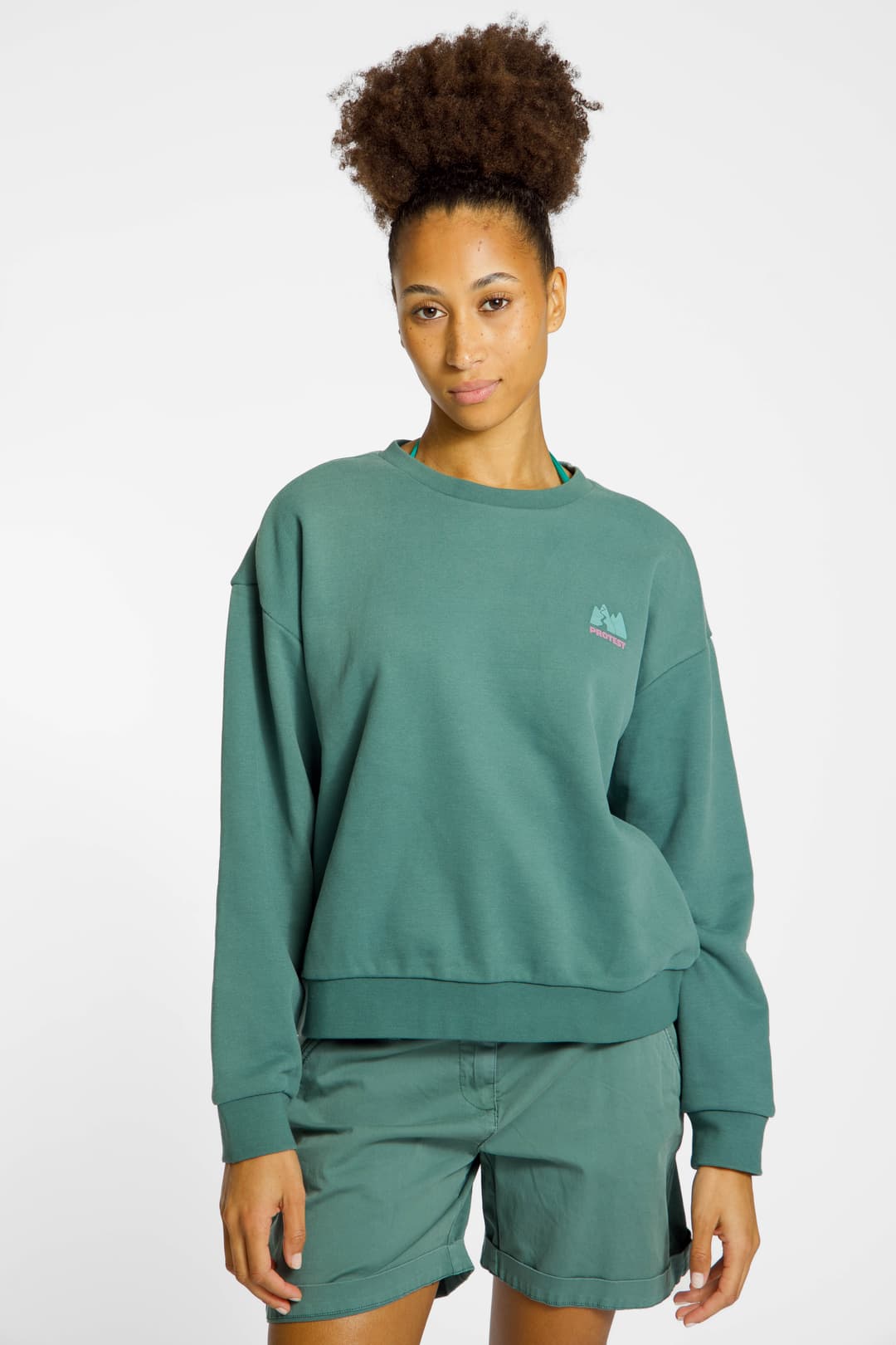 PROTEST PRTCover Damen Pullover Grün, Damen, Größe: 40