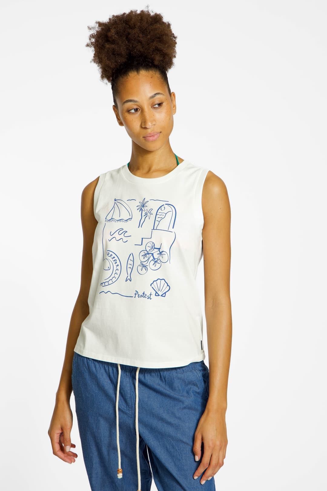 PROTEST PRTAnother Damen Top Weiss, Damen, Größe: 44