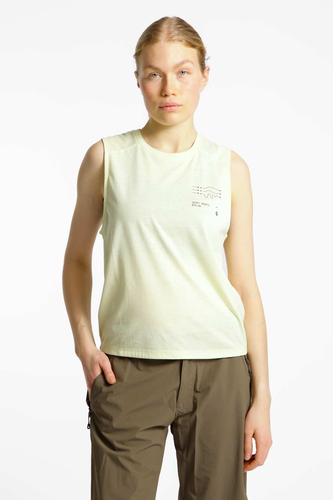 SCOTT Vertic DRI Damen Top Gelb, Damen, Größe: M