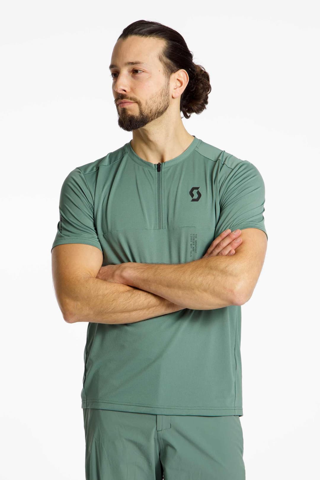 SCOTT Vertic Zip Herren Biketrikot Grün, Herren, Größe: S