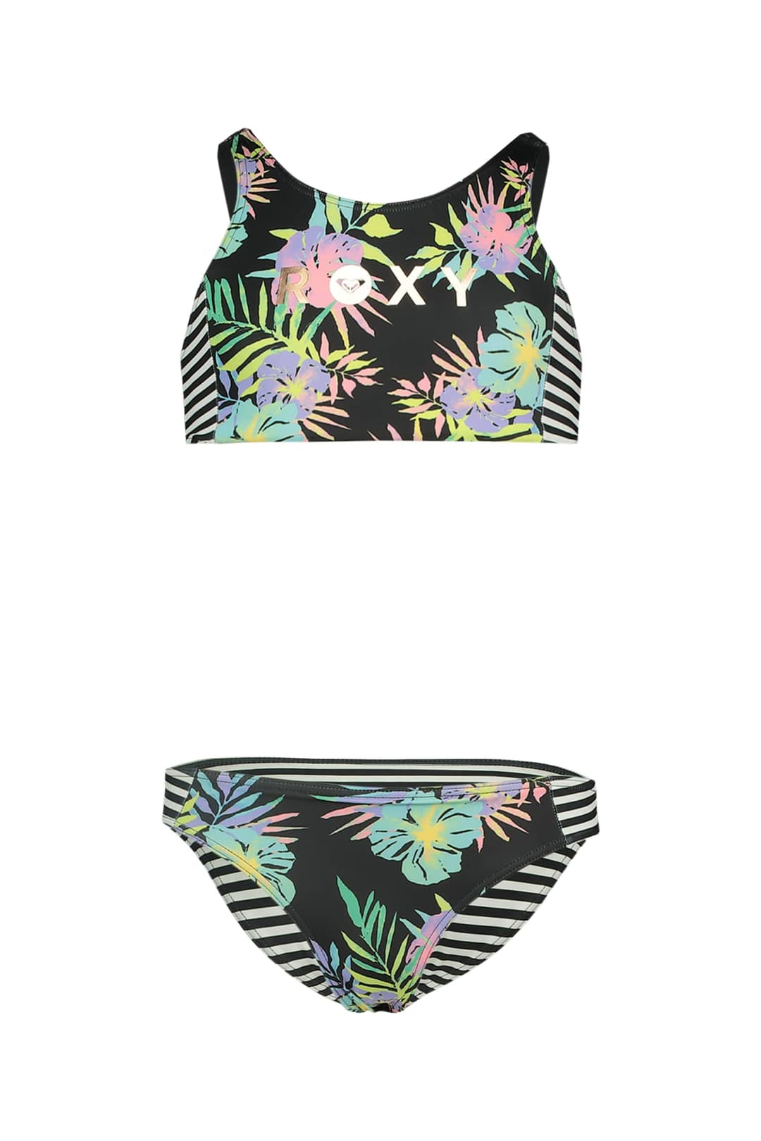 Roxy Active Crop Mädchen Bikini Anthrazit, , Größe: 152