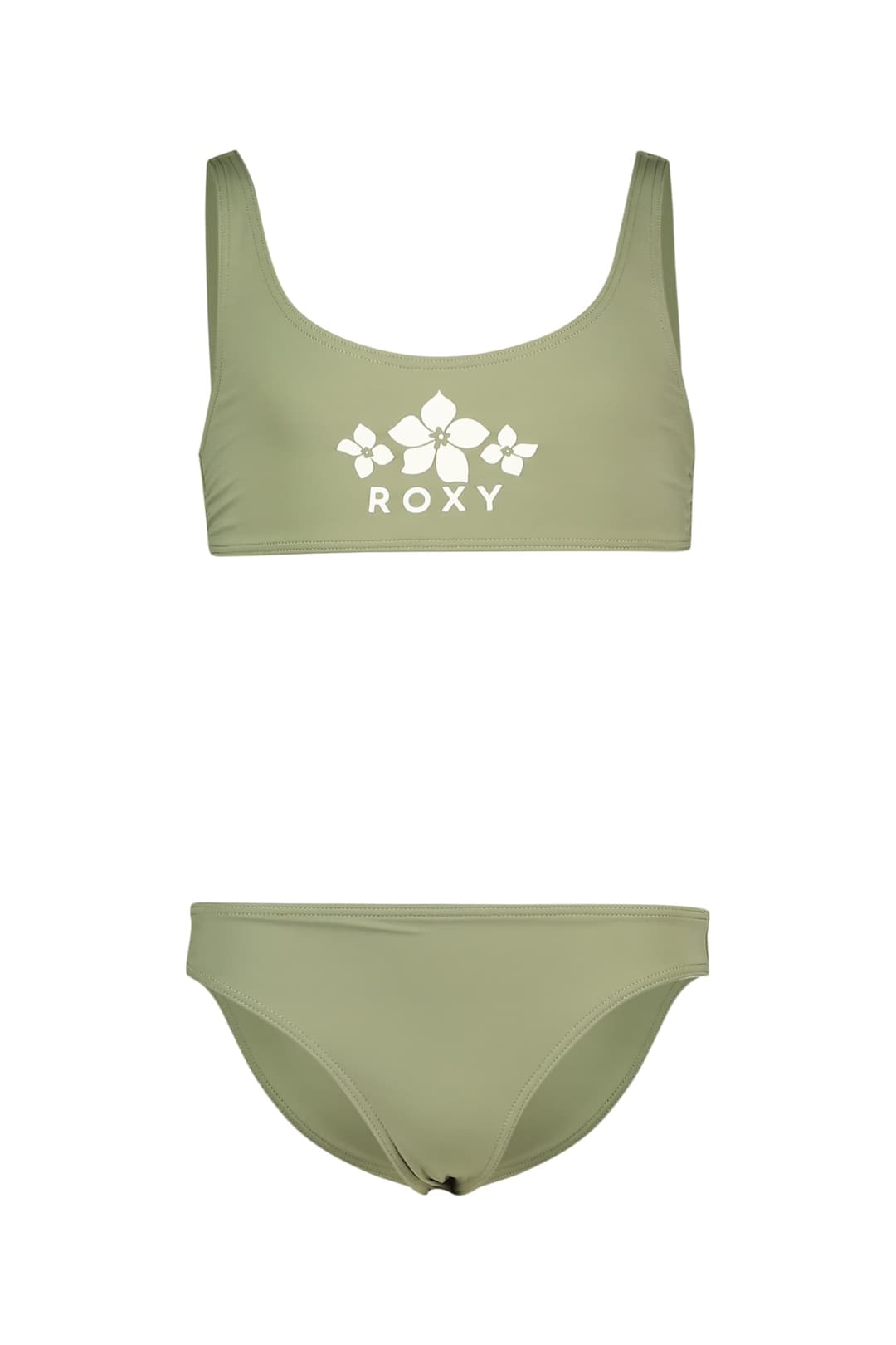 Roxy Solid Active Bralette Mädchen Bikini Grün, , Größe: 140