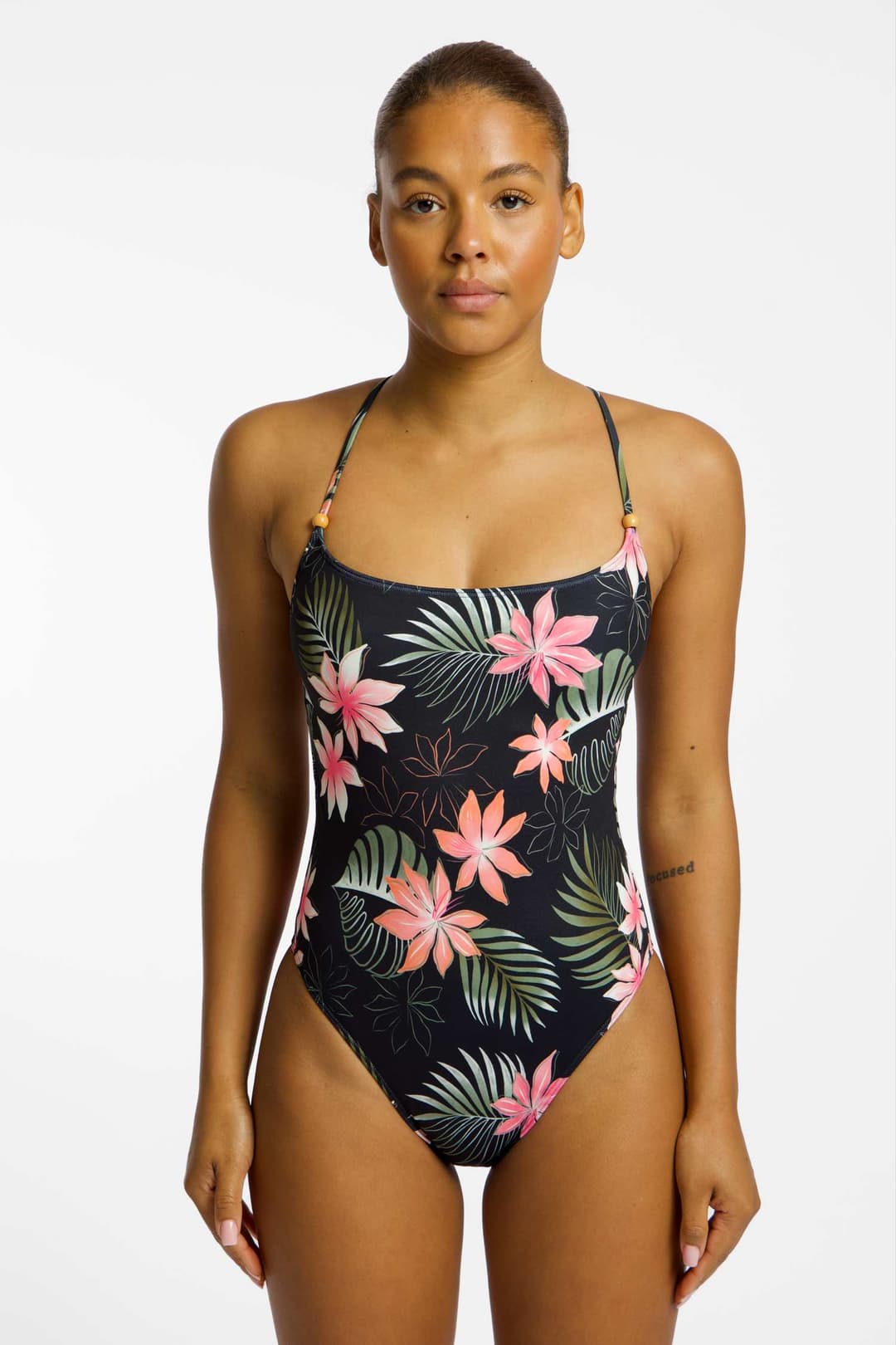 Roxy Paradies Fleur A-C Cup Damen Badeanzug Schwarz, Damen, Größe: S