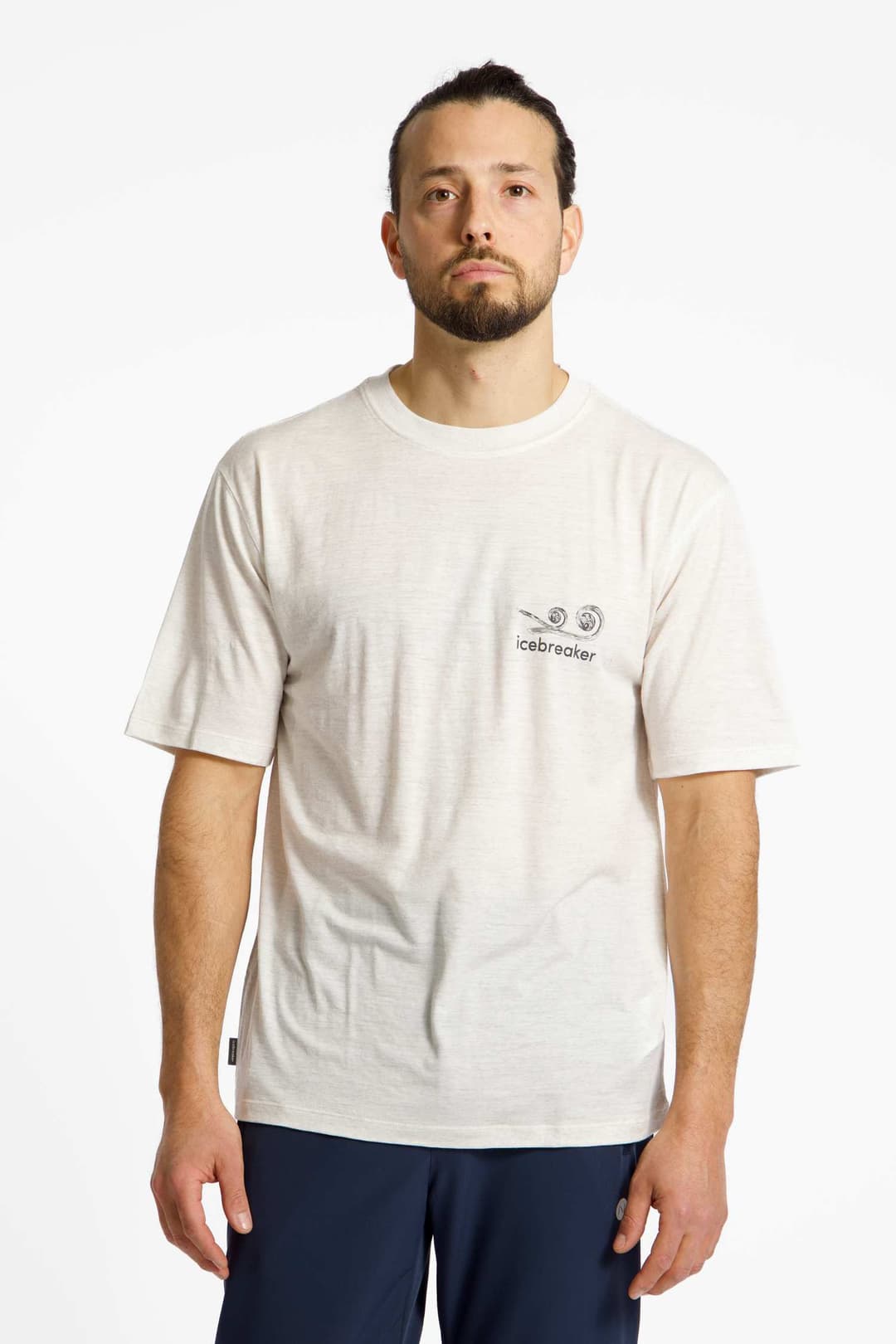 icebreaker Merino 150 Tech Lite Relaxed Fern Study Herren T-Shirt Weiss, Herren, Größe: L