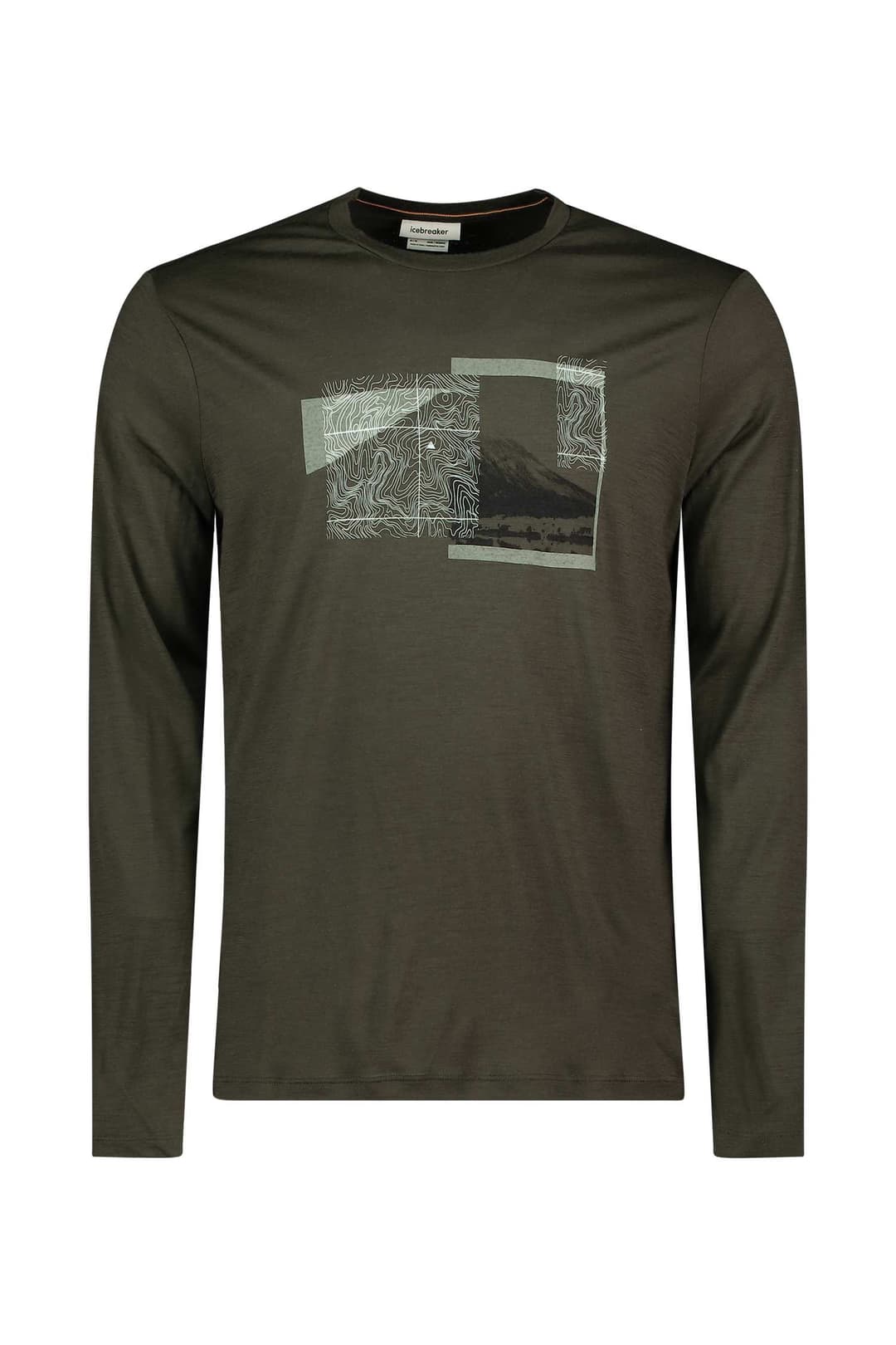 icebreaker Merino 150 Tech Lite Peak Balance Herren Longsleeve Grün, Herren, Größe: XL