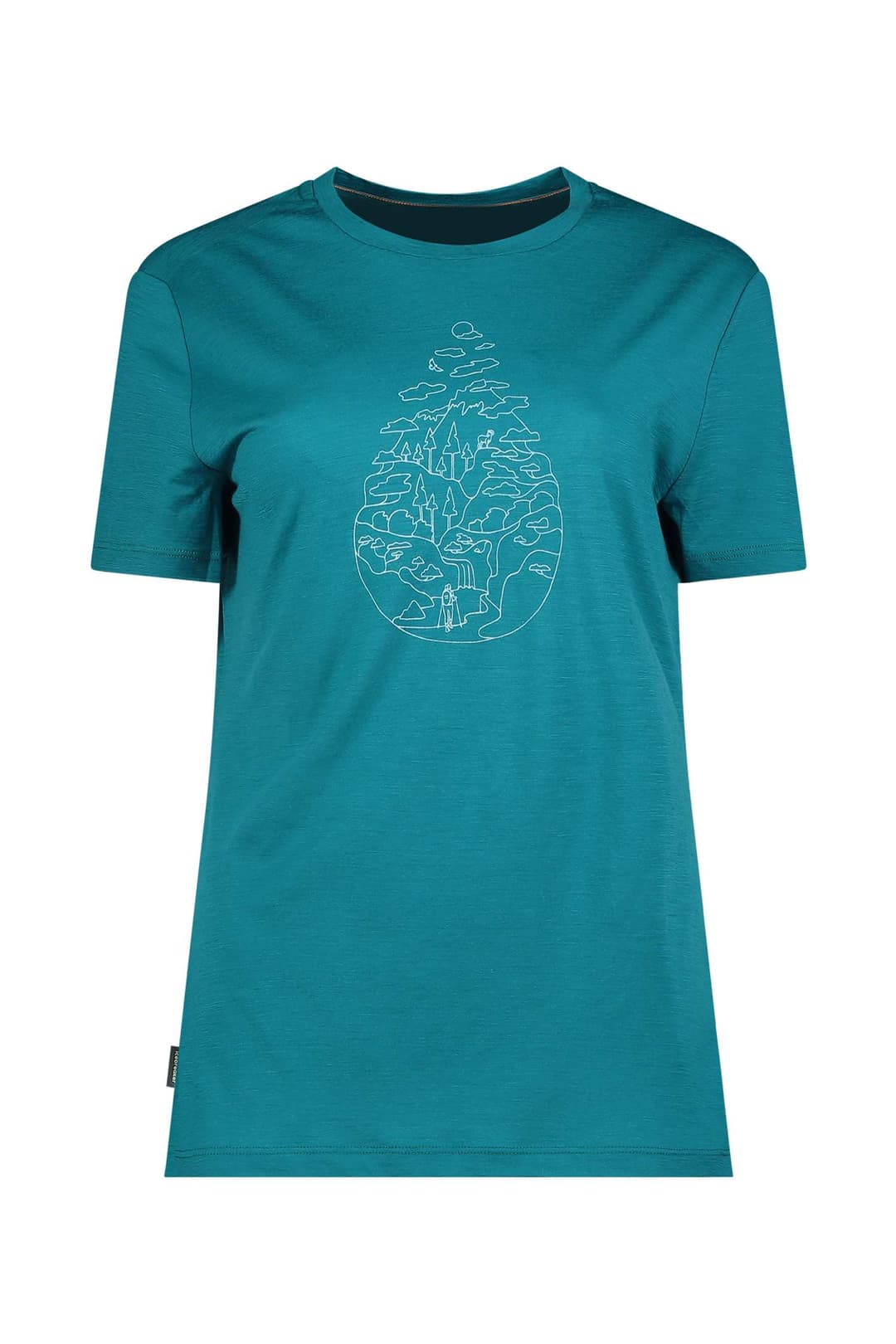 icebreaker Merino 150 Tech Lite Hike Path Damen T-Shirt Türkis, Damen, Größe: L