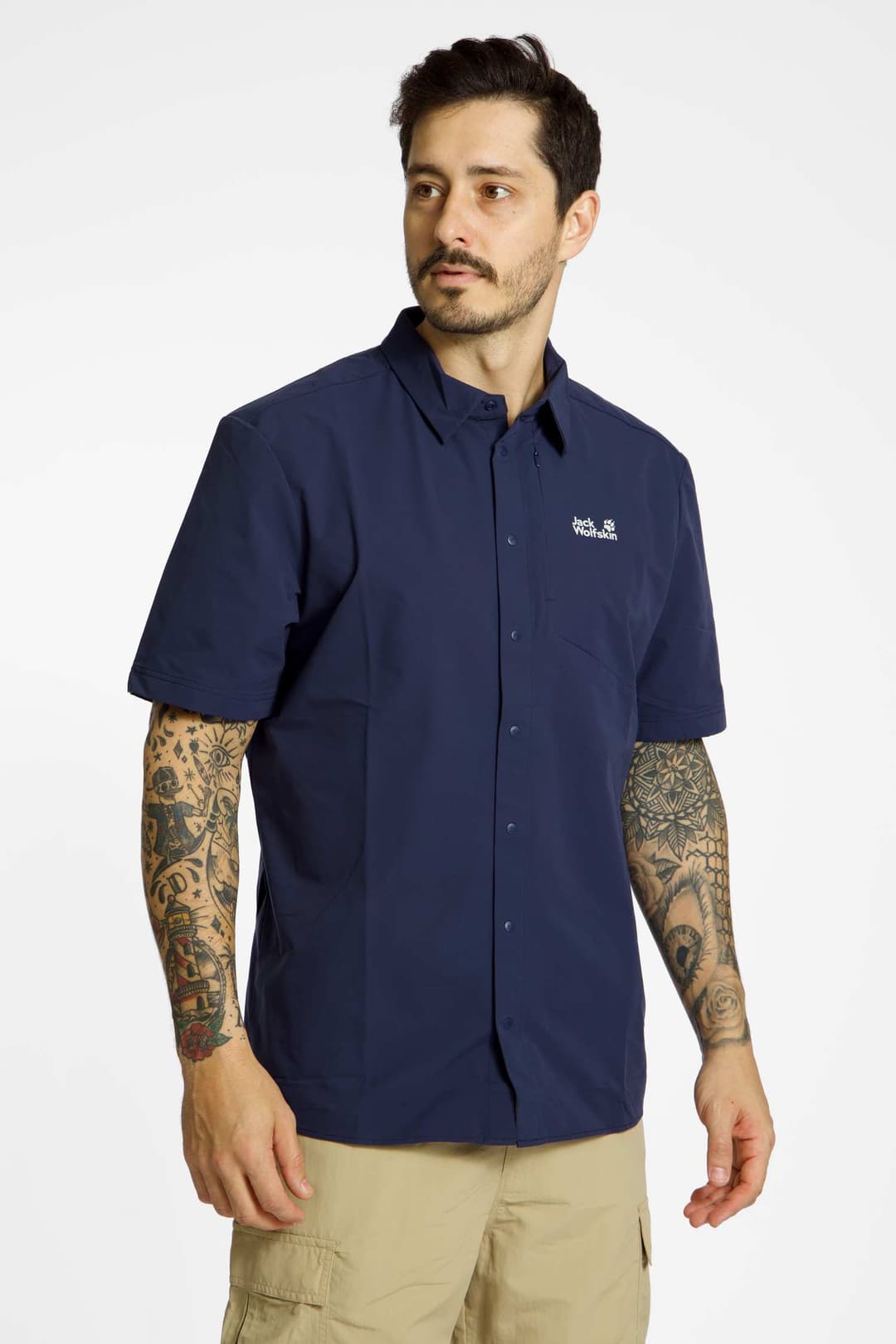 Jack Wolfskin Prelight Suncool Herren Wanderhemd Blau, Herren, Größe: XXL