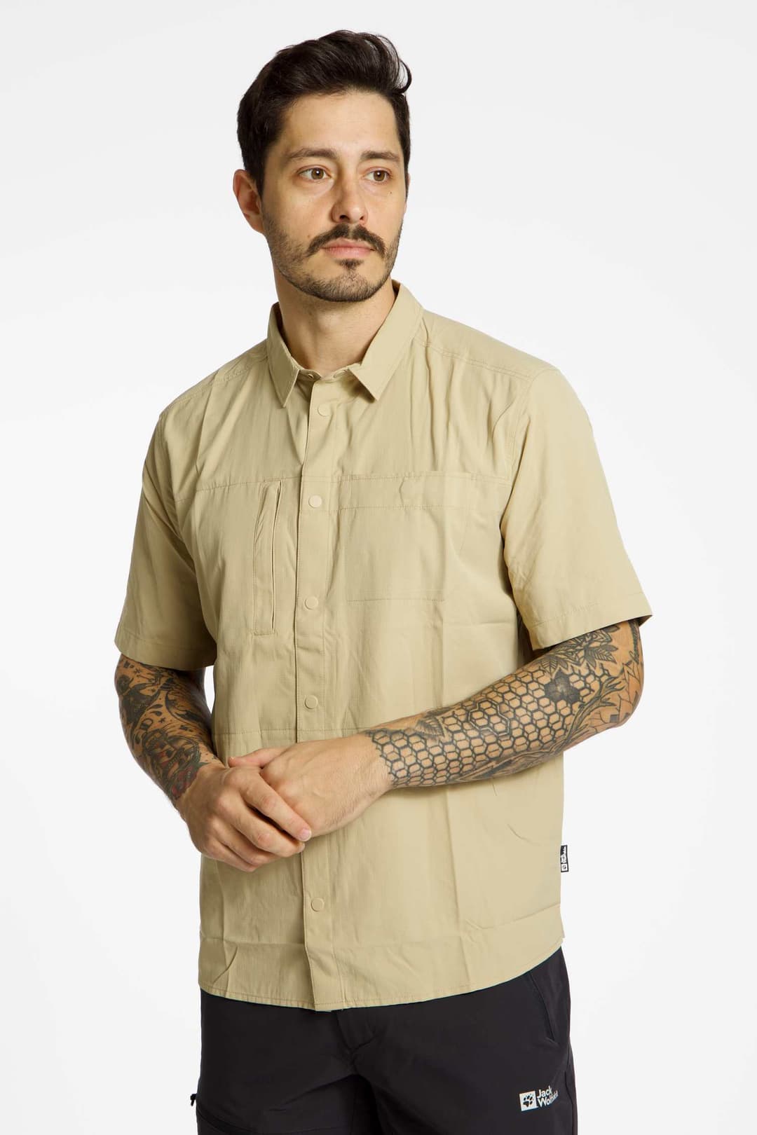 Jack Wolfskin Sierra Canyon Herren Wanderhemd Beige, Herren, Größe: L