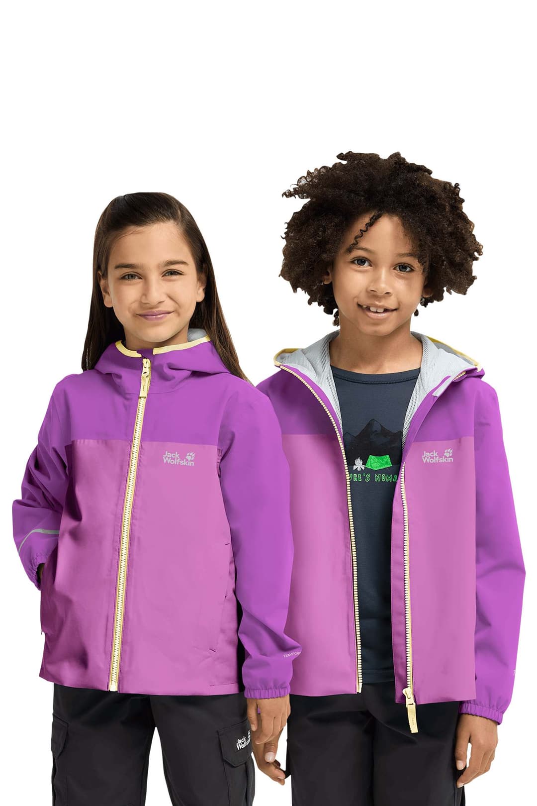 Jack Wolfskin Adventuretribe 2L Kinder Outdoorjacke Lila, , Größe: 152