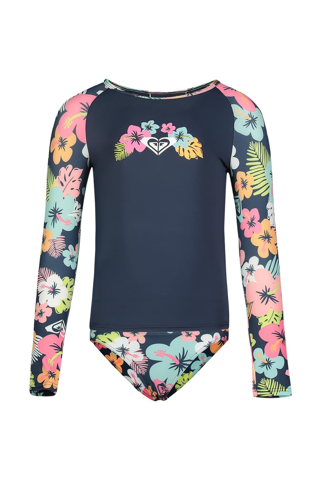 Roxy Morning Flower 50+ Kleinkind Lycra Shirt + Badeslip Blau, , Größe: 104