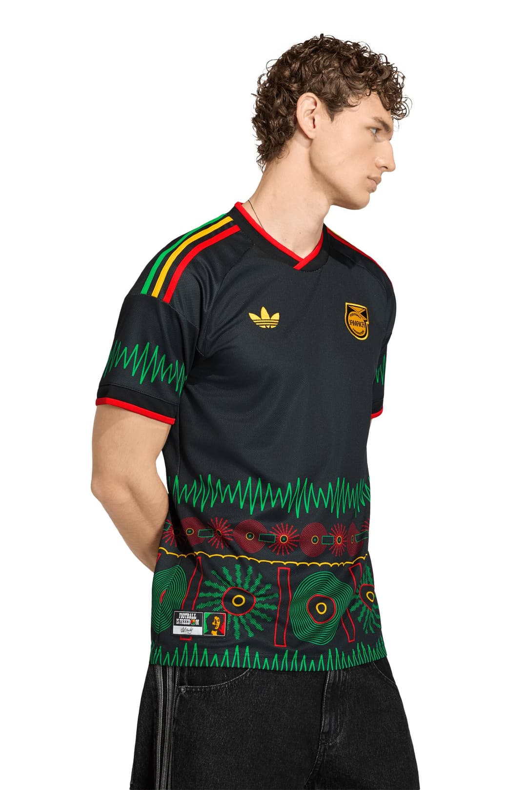 adidas Jamaika Away Replica Herren Fussballtrikot WM 2026 Schwarz, Herren, Größe: S