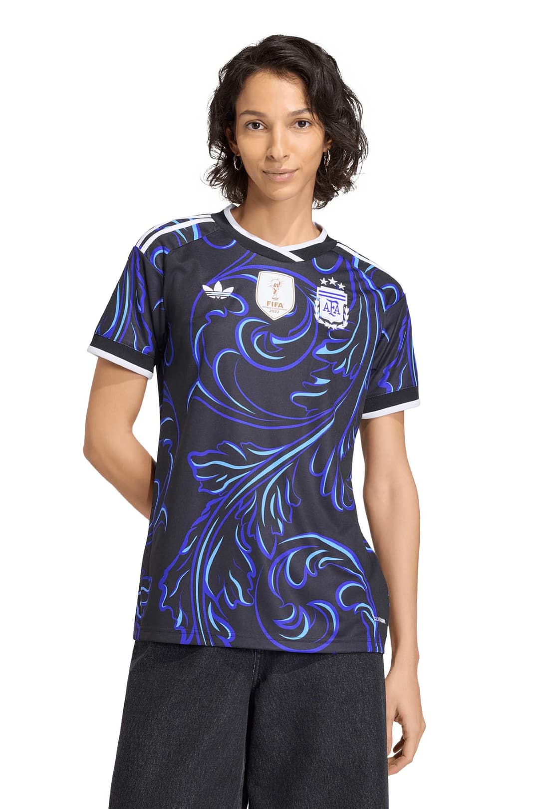 adidas Argentinien Away Replica Damen Fussballtrikot WM 2026 Schwarz, Damen, Größe: XS