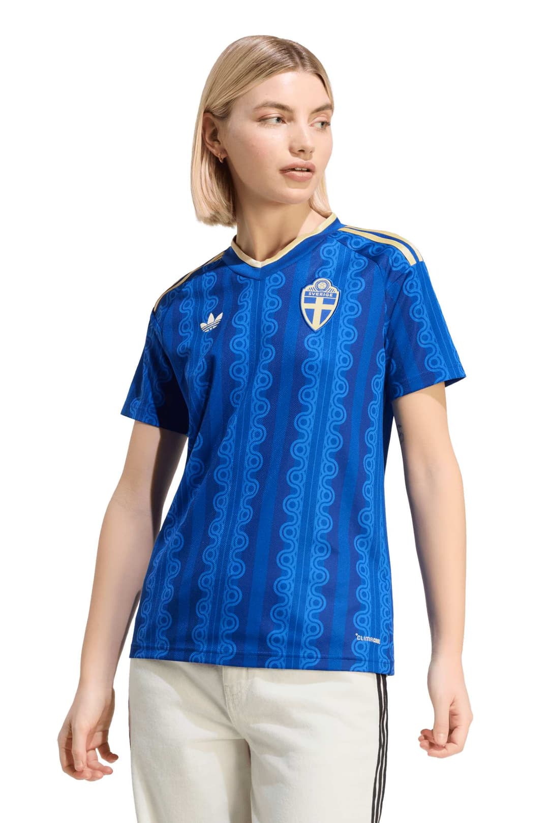 adidas Schweden Away Replica Damen Fussballtrikot WM 2026 Blau, Damen, Größe: XS