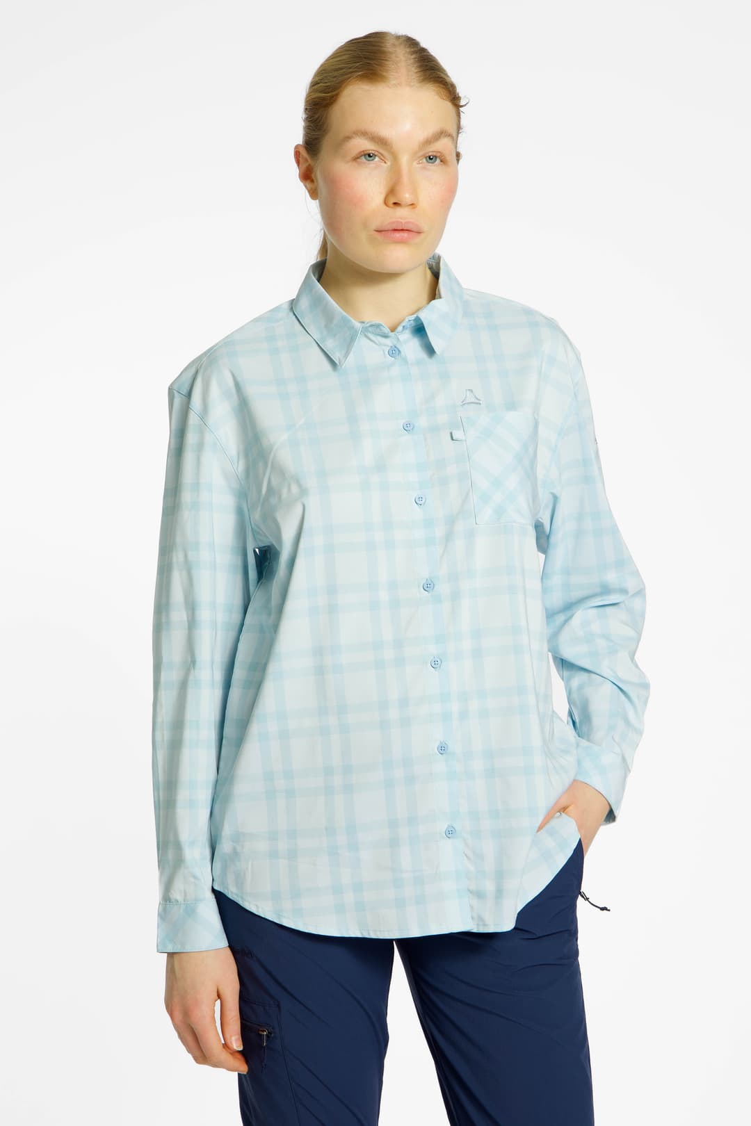 Schöffel Fraris Damen Wanderbluse Blau, Damen, Größe: 42