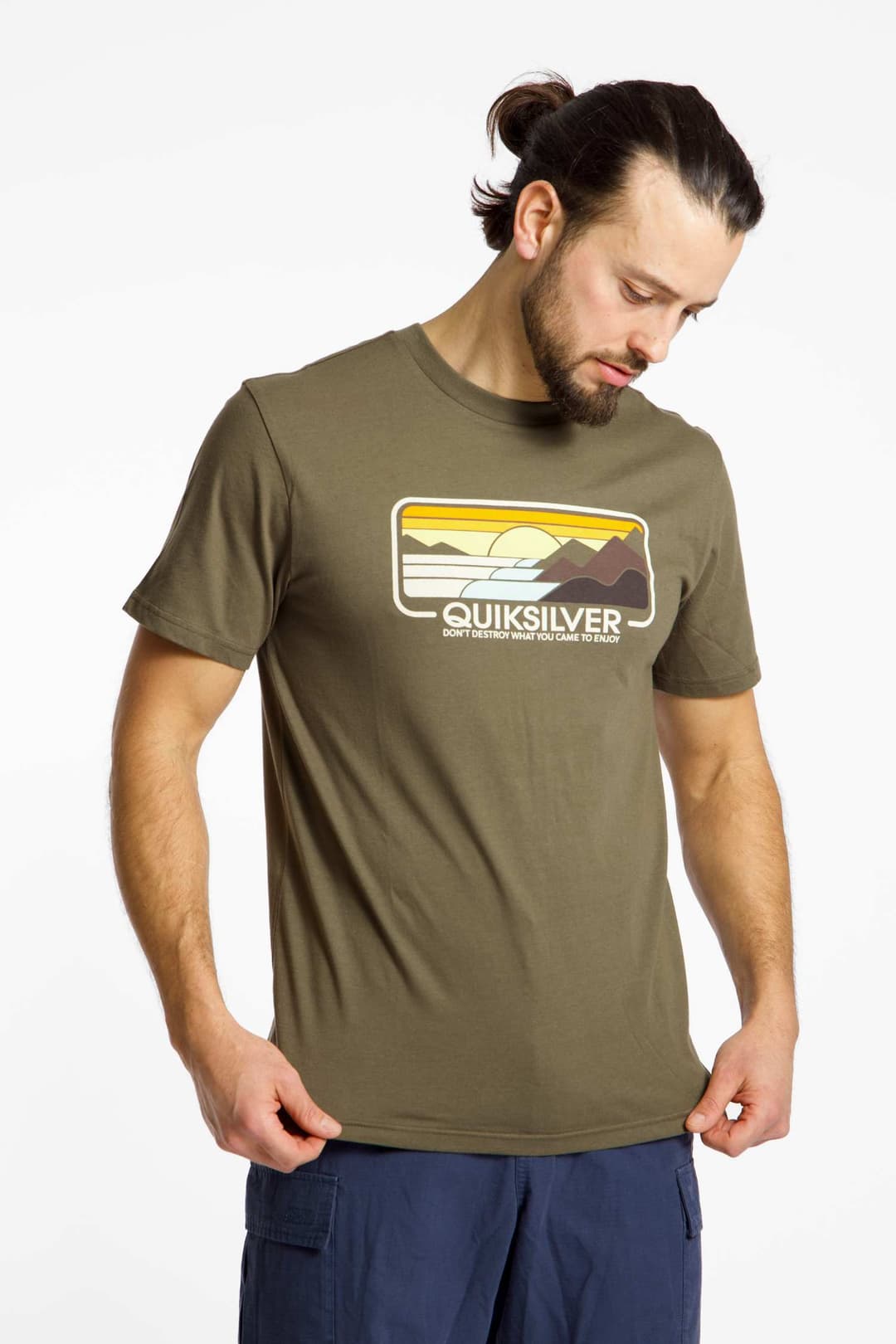 Quiksilver Enjoy Mountains Herren T-Shirt Braun, Herren, Größe: S
