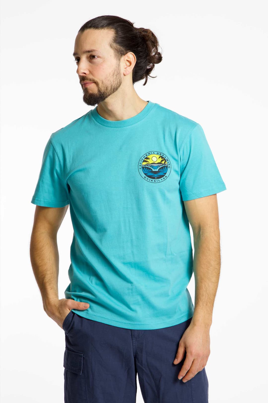 Quiksilver CA Dreaming Herren T-Shirt Türkis, Herren, Größe: S