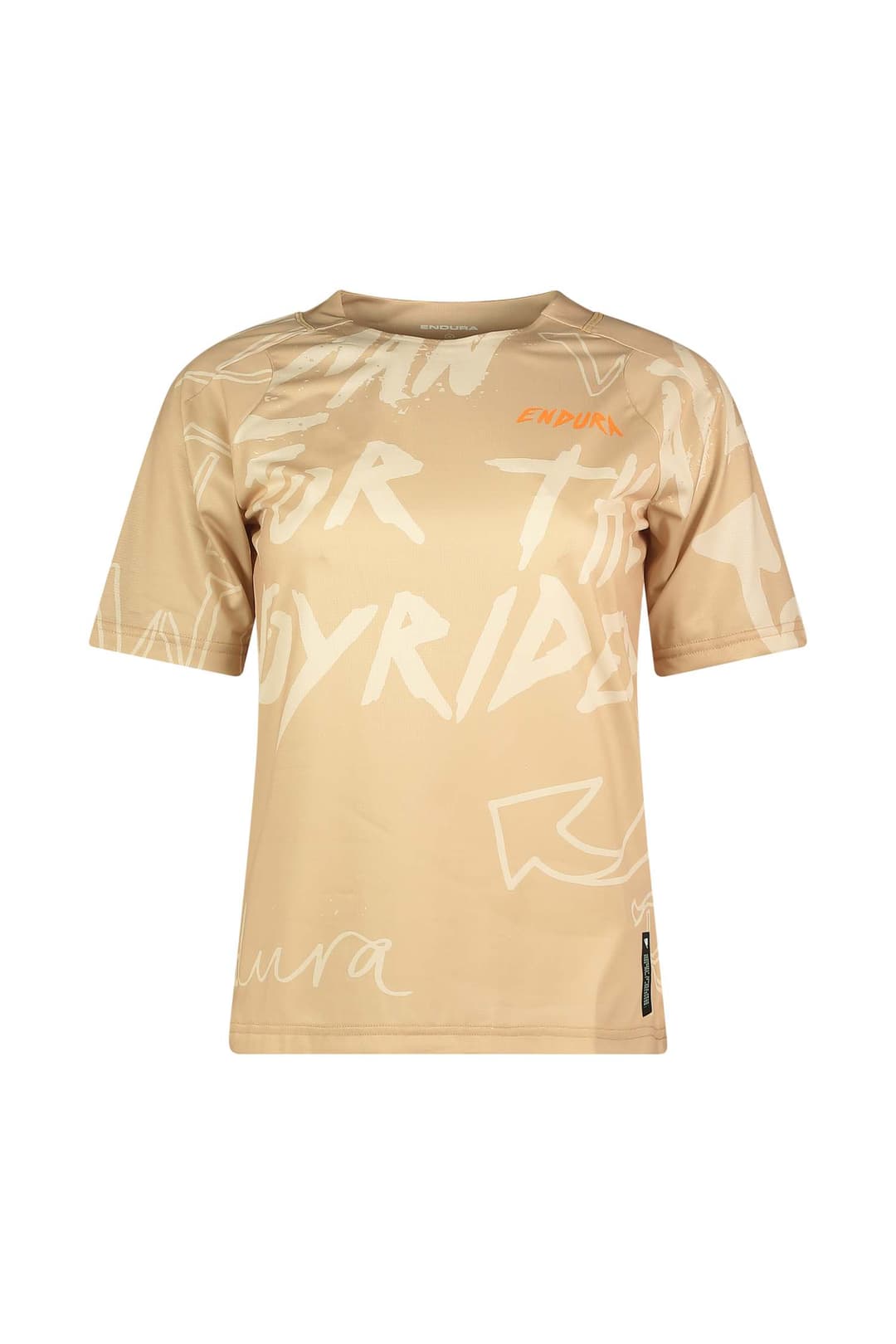 Endura SingleTrack Print Damen Biketrikot Beige, Damen, Größe: XL