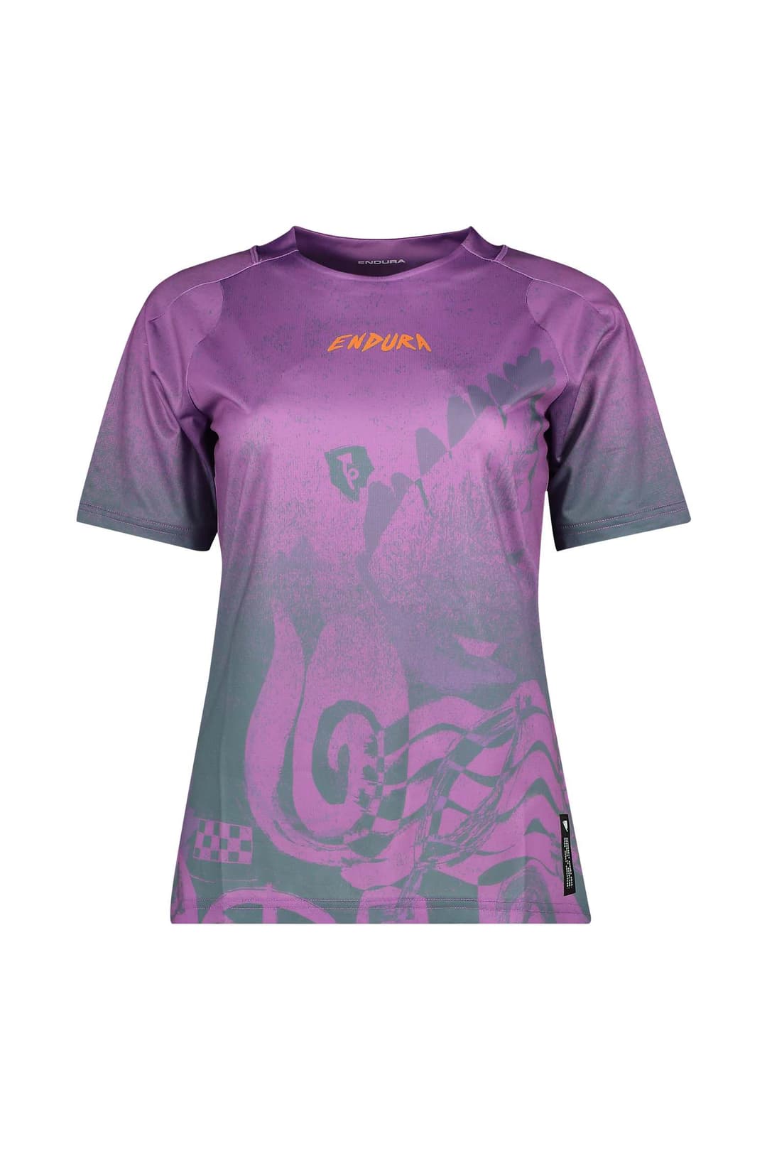 Endura SingleTrack Print Damen Biketrikot Lila, Damen, Größe: L