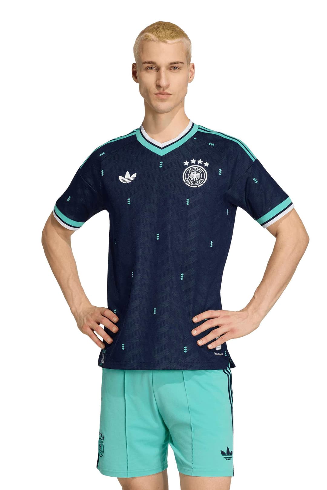 adidas Deutschland Away Authentic Herren Fussballtrikot WM 2026 Blau, Herren, Größe: S