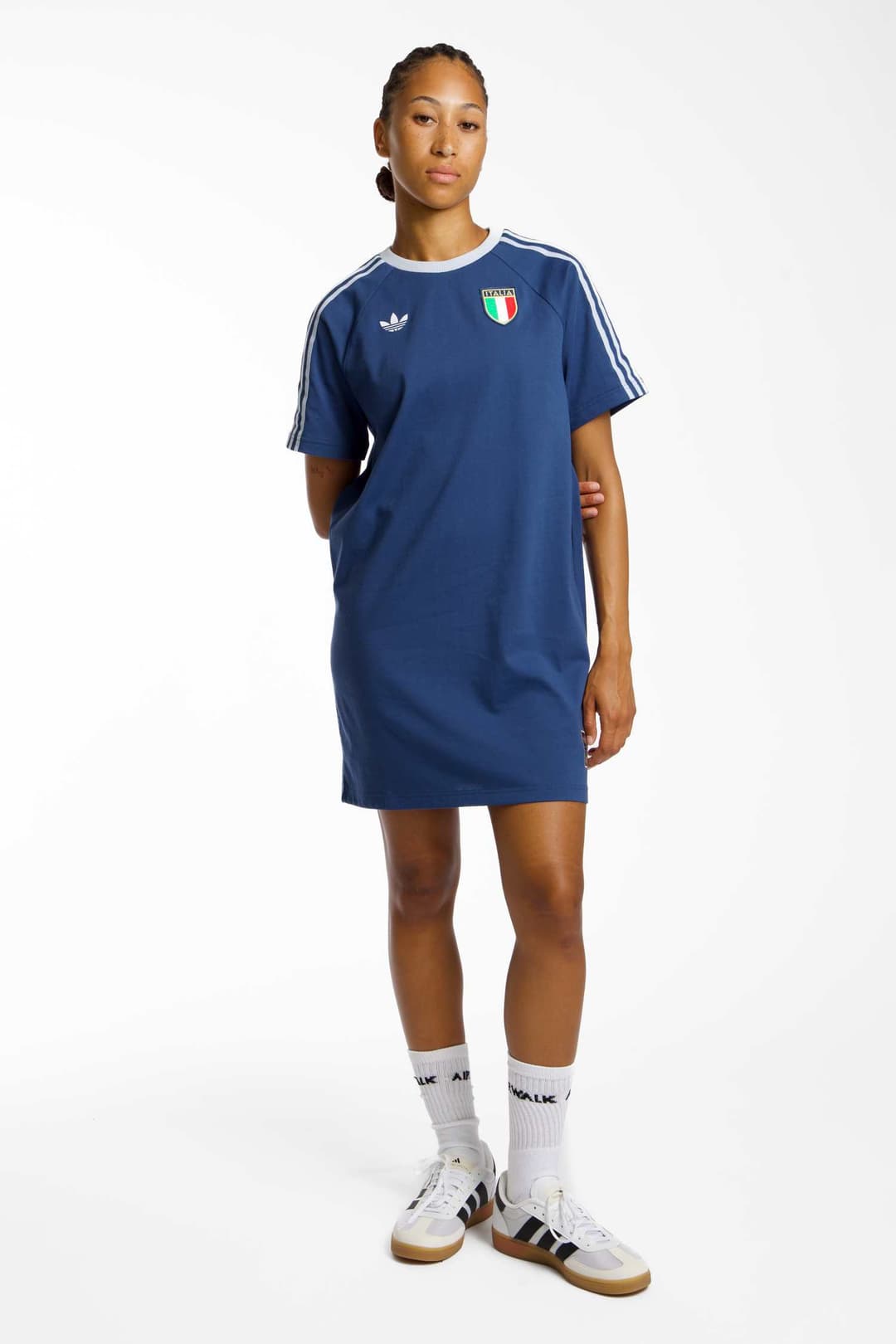 adidas Italien Originals Damen Kleid Blau, Damen, Größe: L