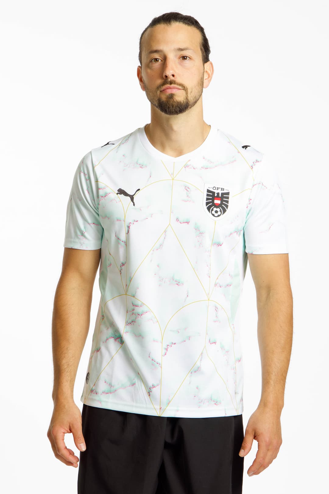 PUMA Österreich Away Replica Herren Fussballtrikot WM 2026 Weiss, Herren, Größe: S