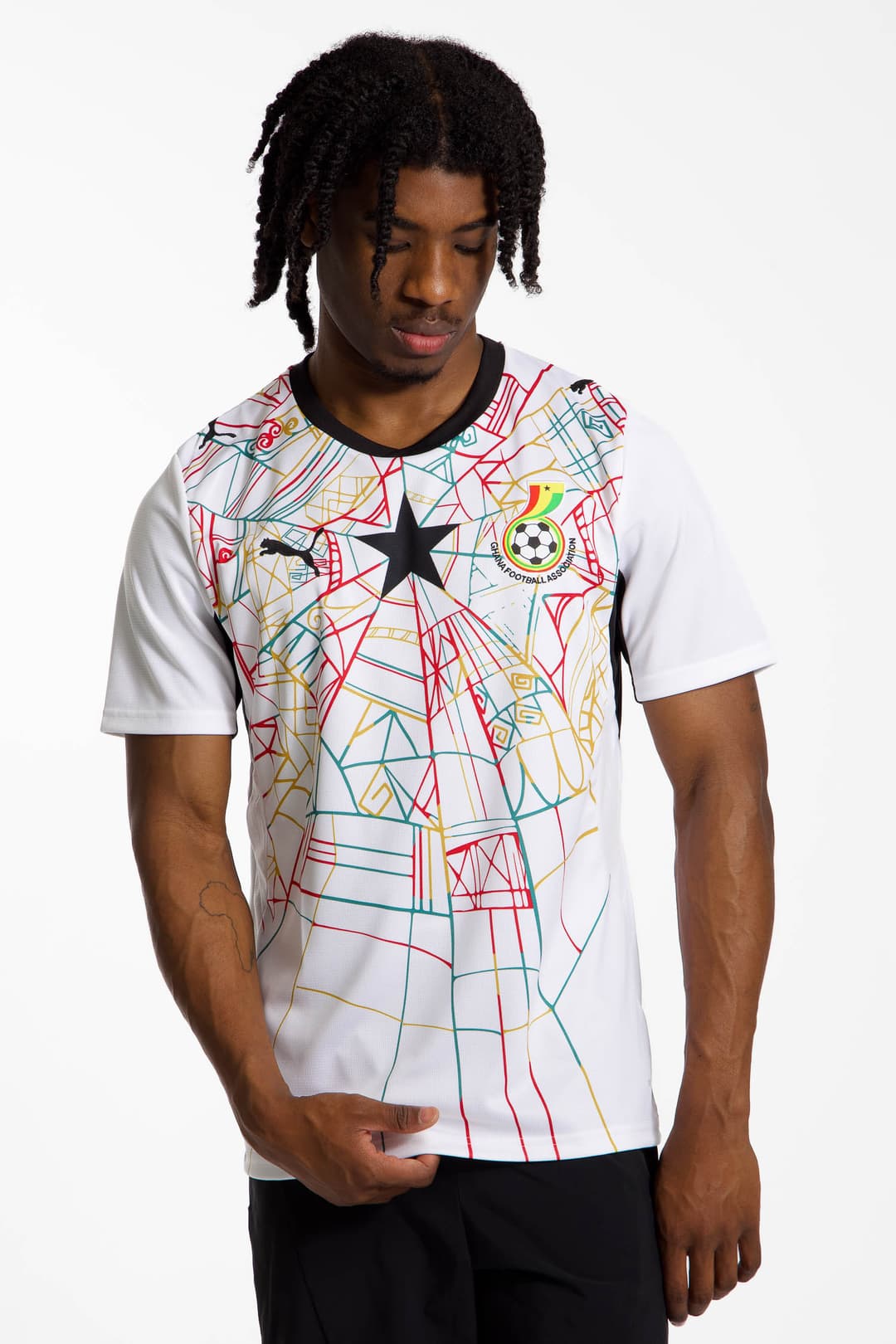 PUMA Ghana Home Replica Herren Fussballtrikot WM 2026 Weiss, Herren, Größe: S