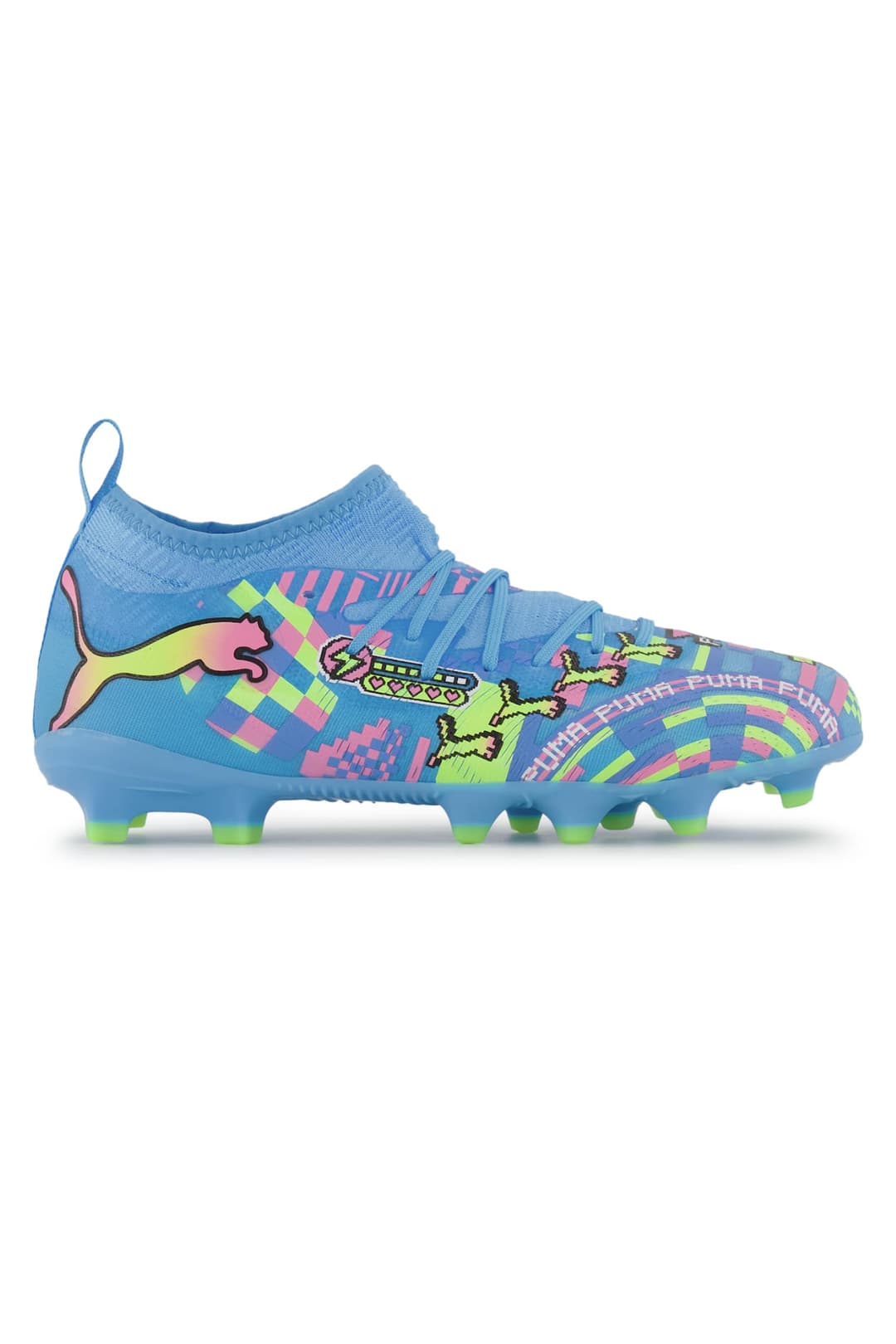PUMA Future 9 Match Advanced Level FG/AG Kinder Fussballschuh Blau, , Größe: 32