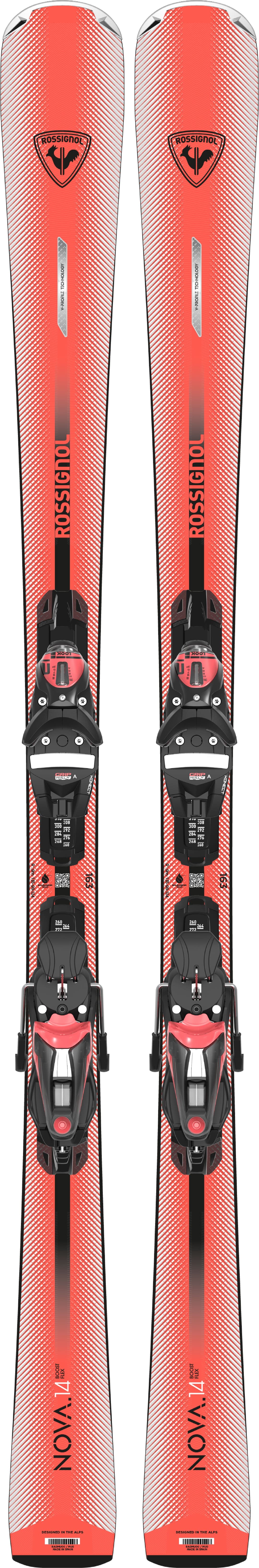 Rossignol Nova 14 Konect Damen Ski Set 26/27 Rot, Damen, Größe: 156