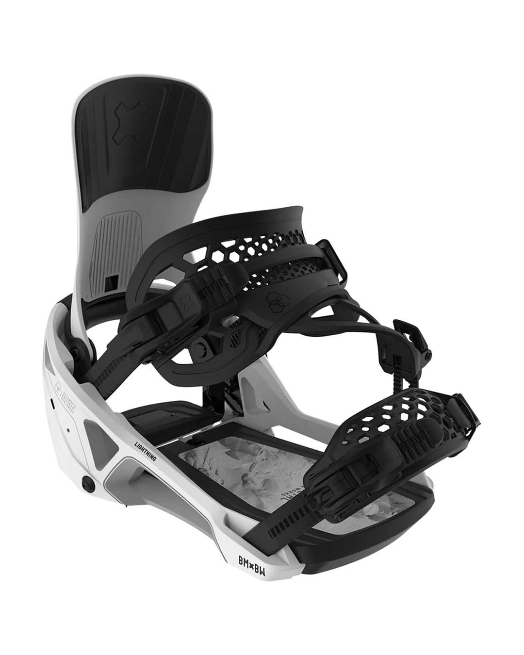 Bent Metal Lightning Supermatic Snowboardbindung Weiss, Herren, Größe: L