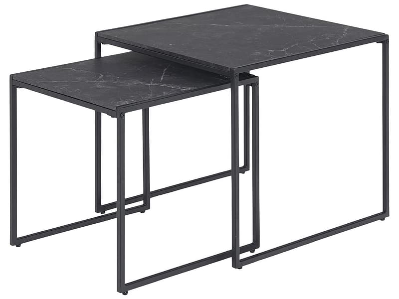 Beistelltisch-Set INFINITY 50x50x45cm schwarz