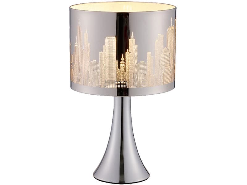 Tischlampe LED BUILDI 29cm 40W silberfarben