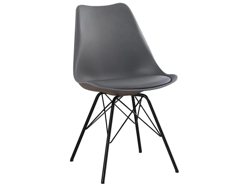 Stuhl ERIS II Synthetisches Leder grau