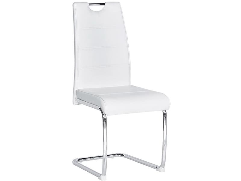 Stuhl FLORI Synthetisches Leder weiss
