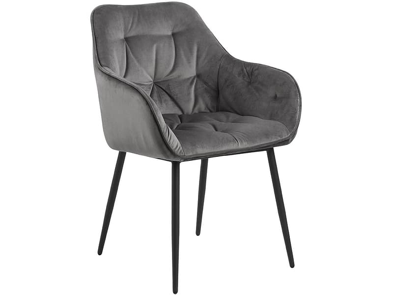 Stuhl BROOKE Samt grau